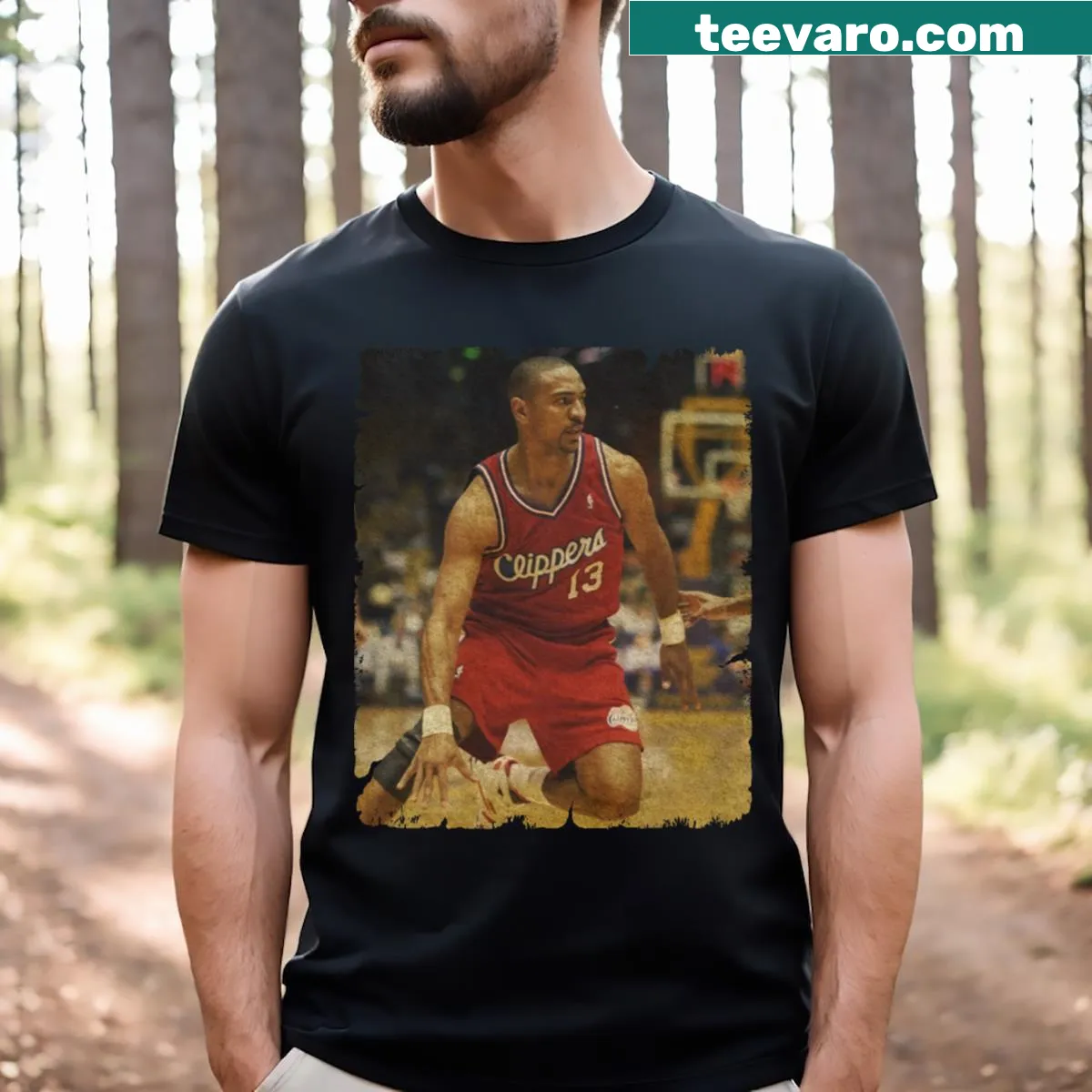 Tribute T-shirt honoring Mark Jackson with bold typography — on a men's t-shirt