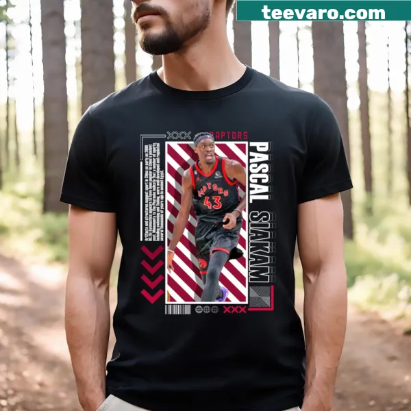 Vintage-style Pascal Siakam T-shirt with retro sports poster graphic