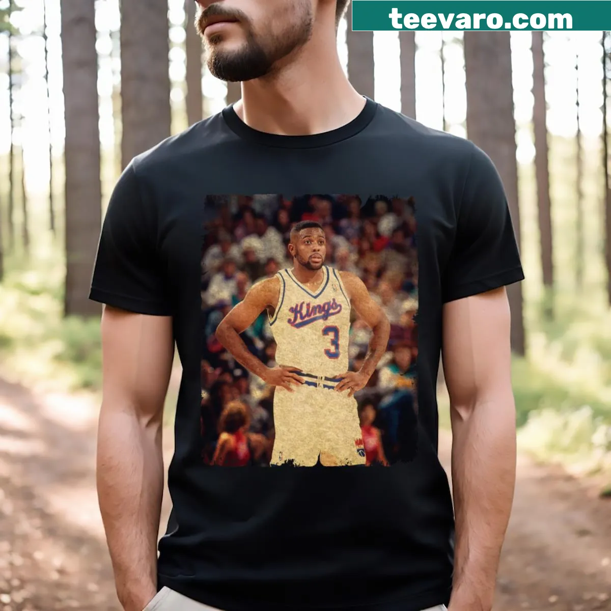 T-shirt with illustrations honoring Randy Brown from New Mexico State in 1991 — on a men's t-shirt