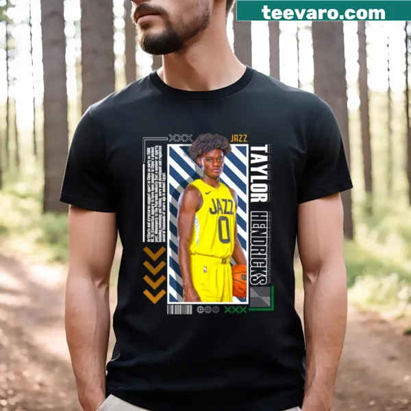 Artistic design inspired by Taylor Hendricks' paper poster on a T-shirt