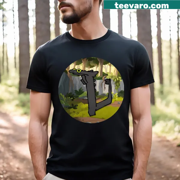 Cartoon Toothless Dragon dancing graphic on t-shirt