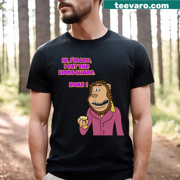 Zodiac Leo T-shirt with playful Easter egg graphic