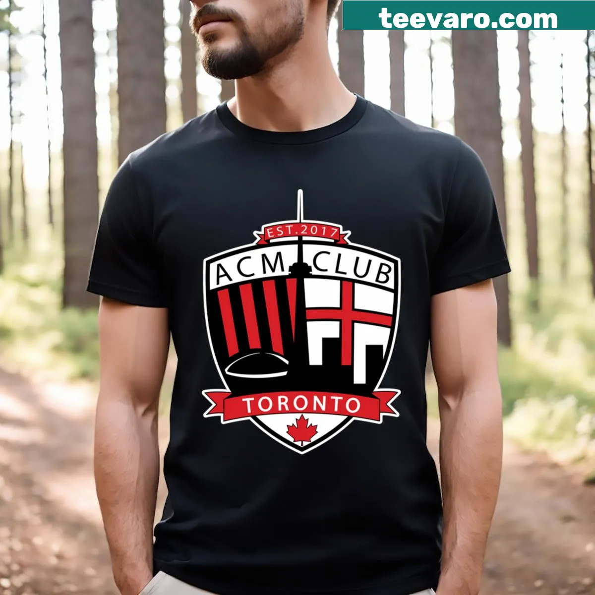 Funny t-shirt with the phrase 'Acm To Club' for students and young professionals — on a men's t-shirt