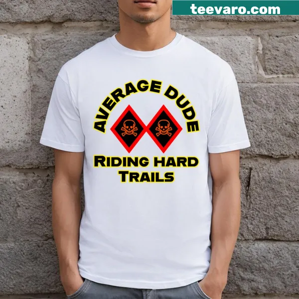 Funny Average Dude Double Black T-shirt with bold text