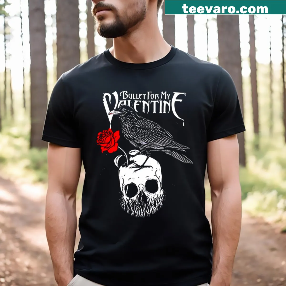 Bullet For My Valentine band T-shirt with bold graphic — on a men's t-shirt