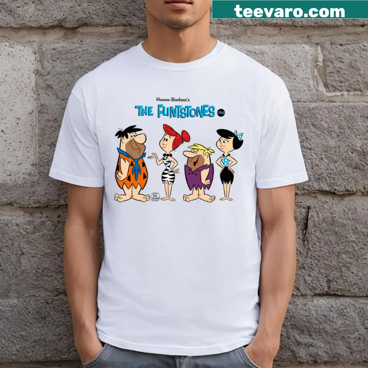 T-shirt celebrating animated television shows — on a men's t-shirt