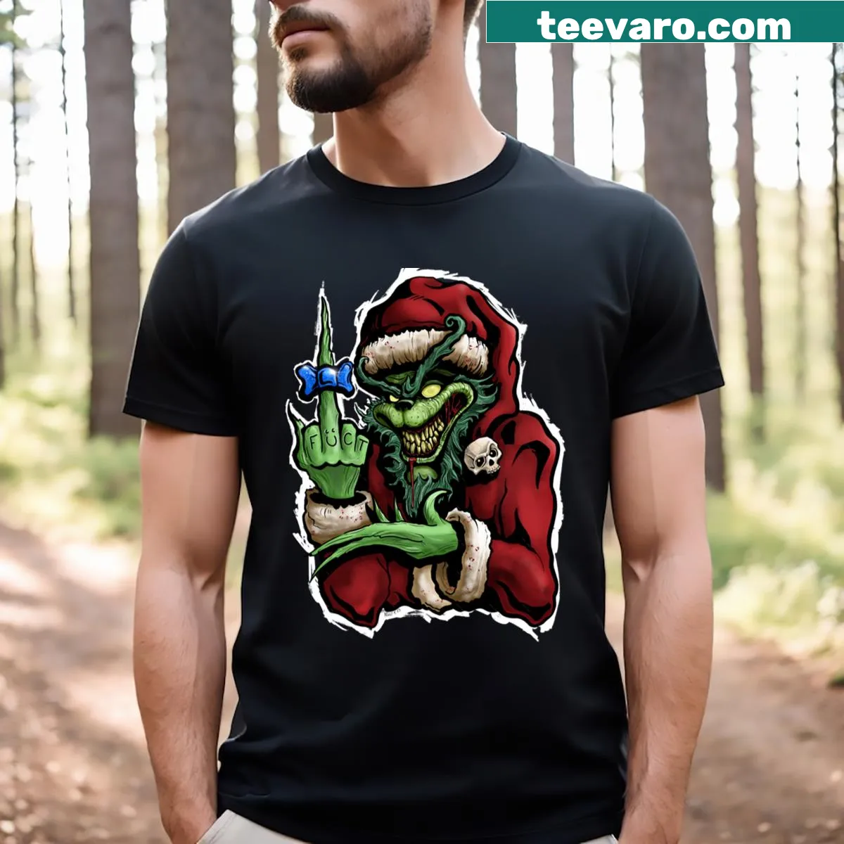 Christmas-themed t-shirt celebrating the joy of giving gifts — on a men's t-shirt