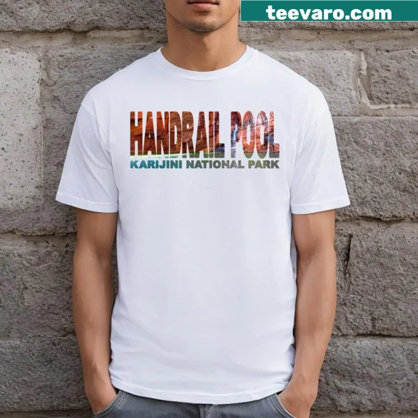 Illustrative T-shirt depicting Handrail Pool, Hancock Gorge, Karijini.