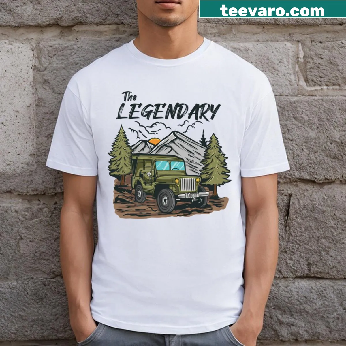 Illustrative design celebrating legendary figures on a t-shirt — on a men's t-shirt
