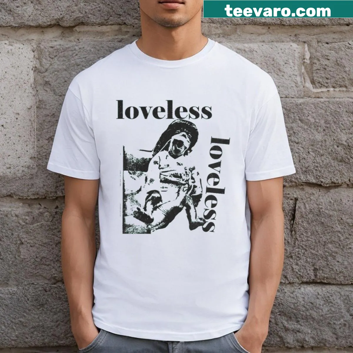 Sentimental typography T-shirt with 'Love You And Me' message for couples. — on a men's t-shirt