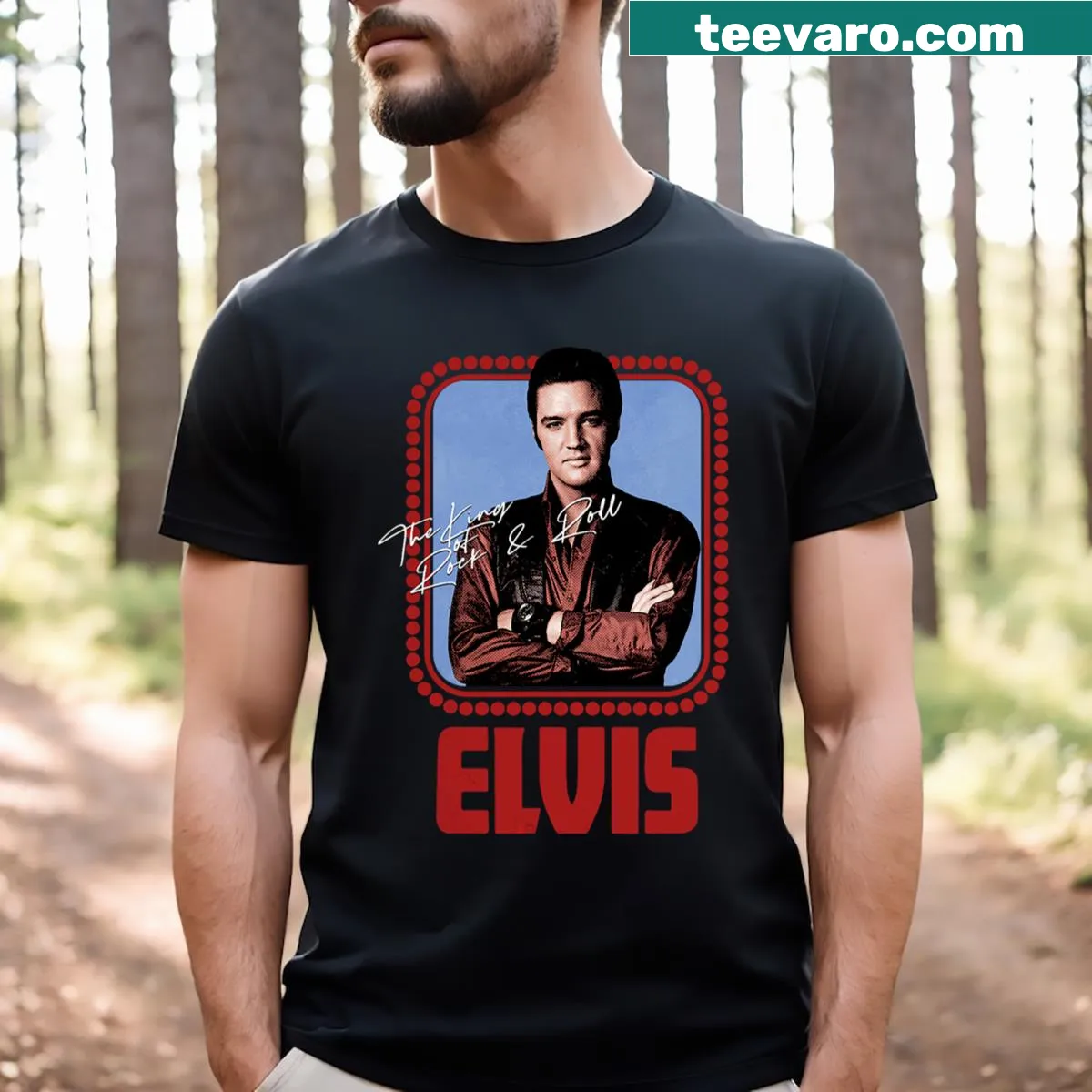 Vintage Rock N Roll T-shirt with retro design and bold text — on a men's t-shirt