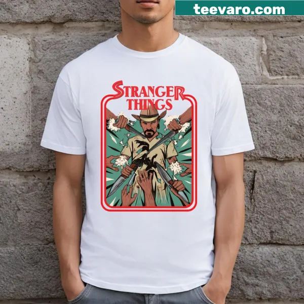 Stranger Things t-shirt featuring Jim Hopper on a white background