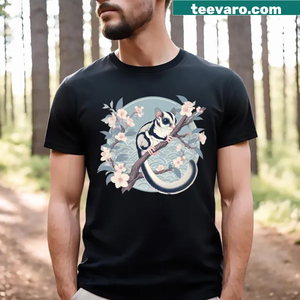 Illustrated Sugar Glider T-shirt featuring whimsical art style