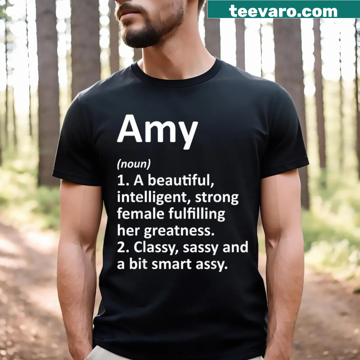 Empowering T-shirt for women with a positive message — on a men's t-shirt