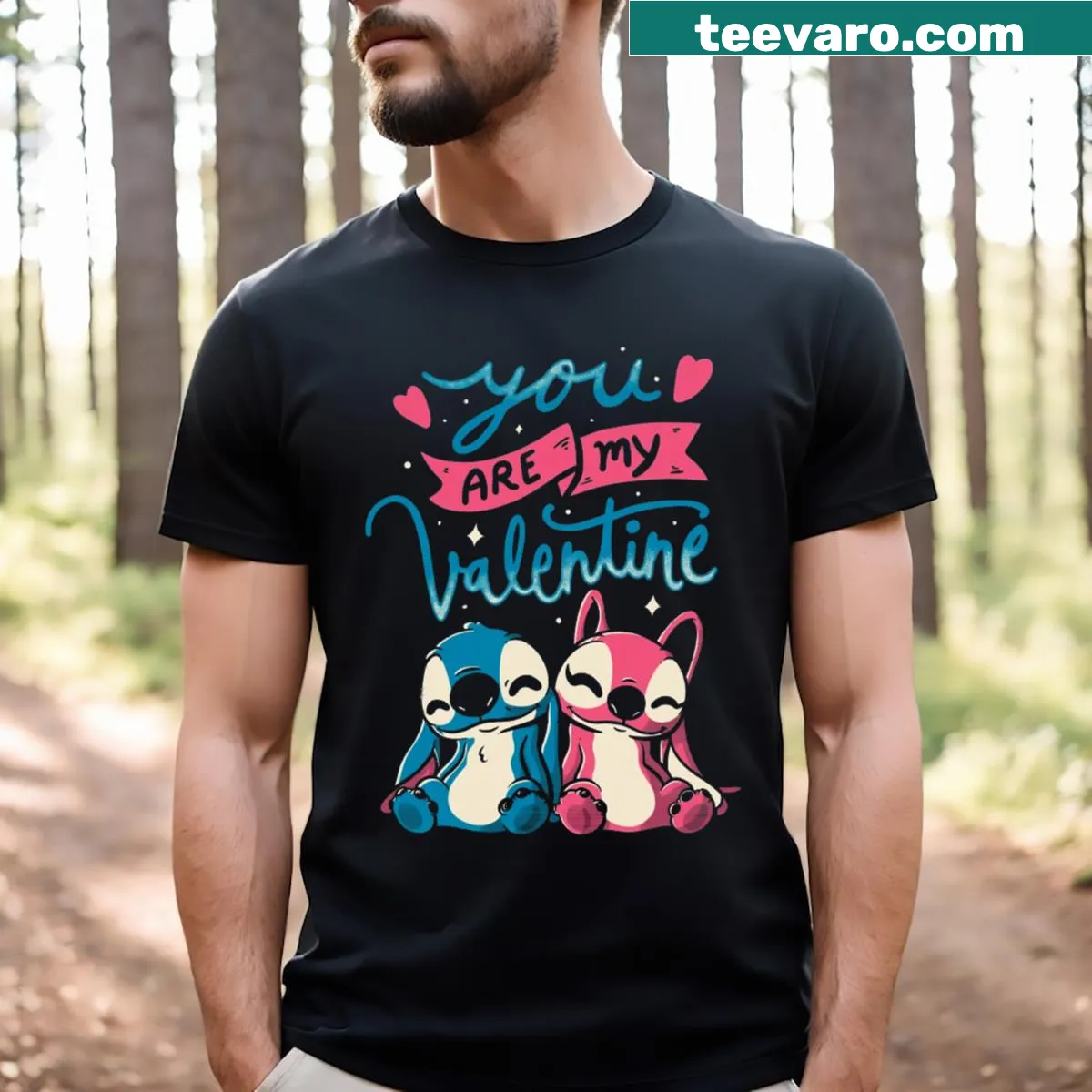 Cute Valentine t-shirt with the phrase "You Are My Valentine" — on a men's t-shirt