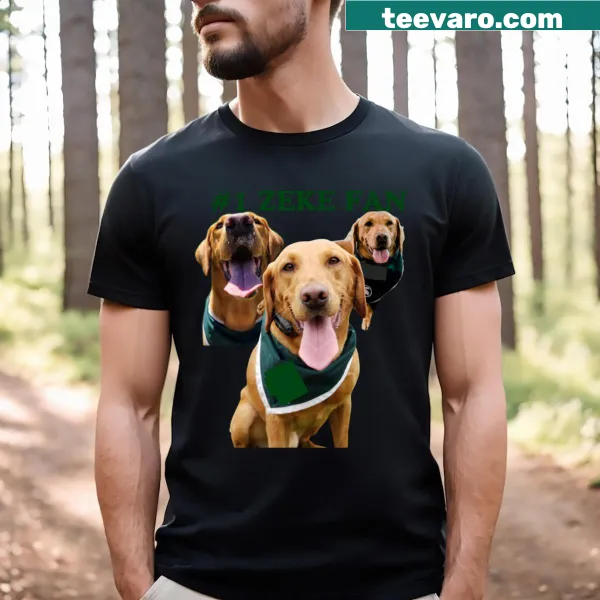 Active T-shirt featuring a playful design for Zeke fans