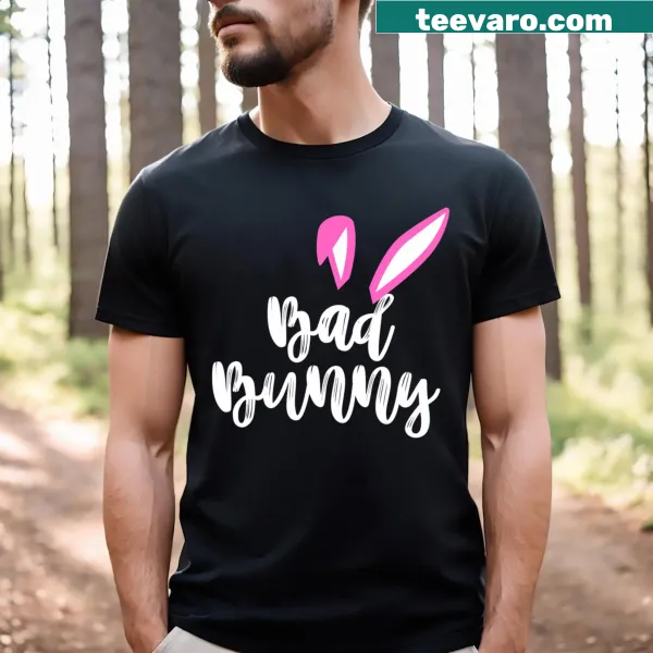 Funny rabbit graphic t-shirt inspired by Bad Bunny