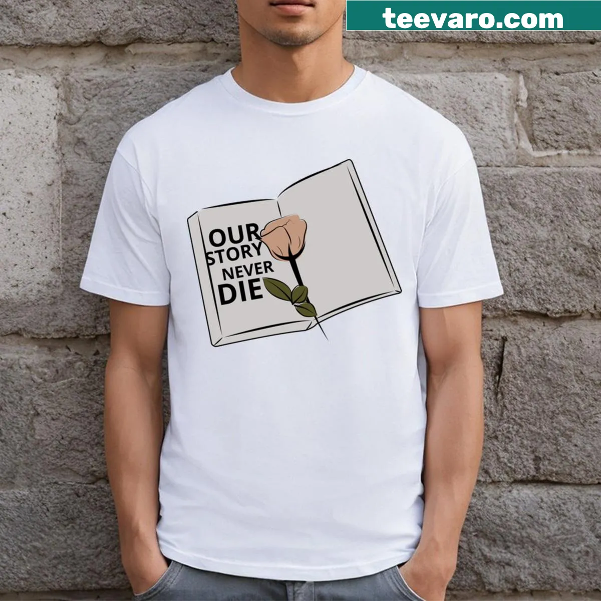 Fun T-shirt featuring a bubble-themed design — on a men's t-shirt