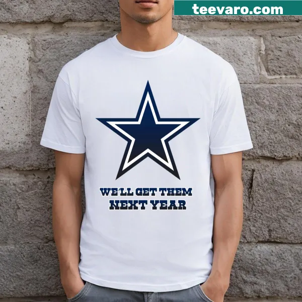 Motivational sports-themed text on T-shirt for Cowboys fans