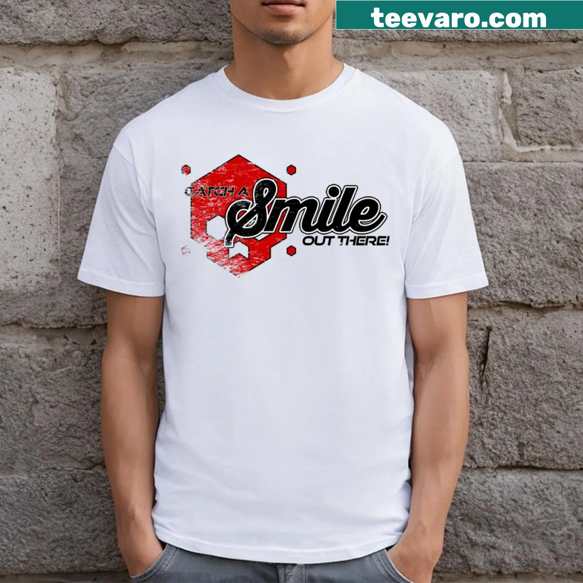 Crimson Fleet graphic T-shirt for gamers featuring bold design — on a men's t-shirt