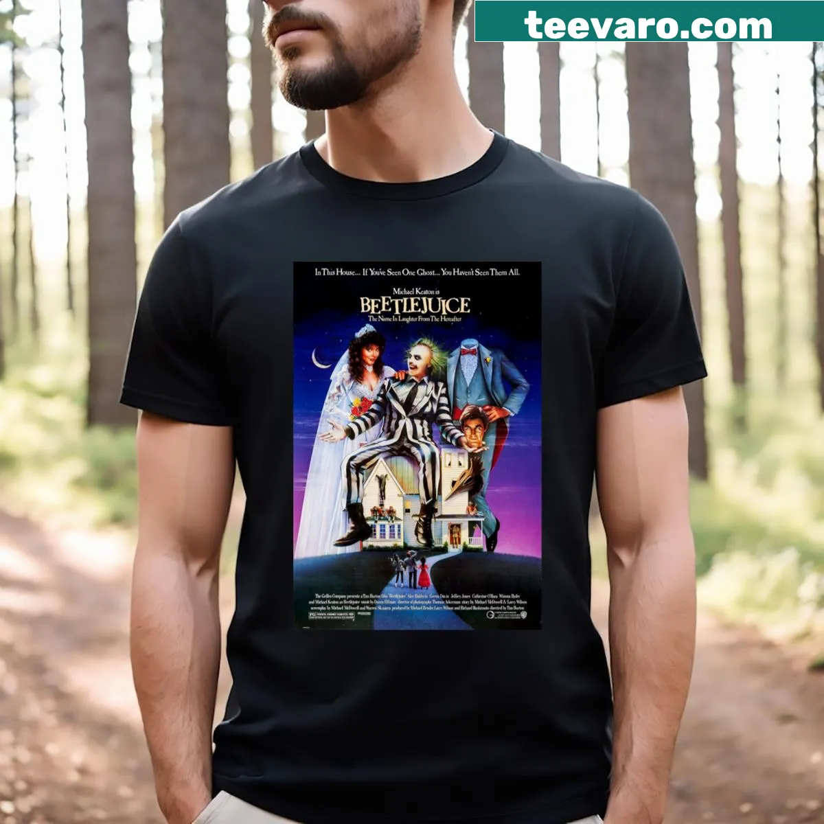 Crimson Sky graphic T-shirt with love-themed design for gamers — on a men's t-shirt