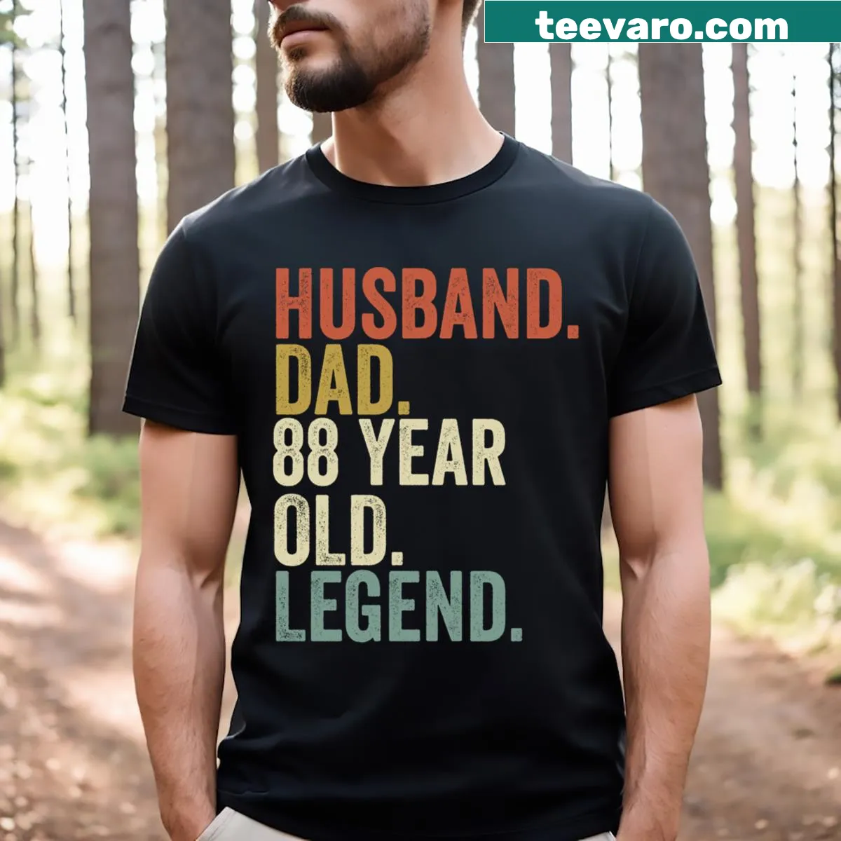 Vintage-style 88th birthday shirt featuring humorous text and year 1936 — on a men's t-shirt