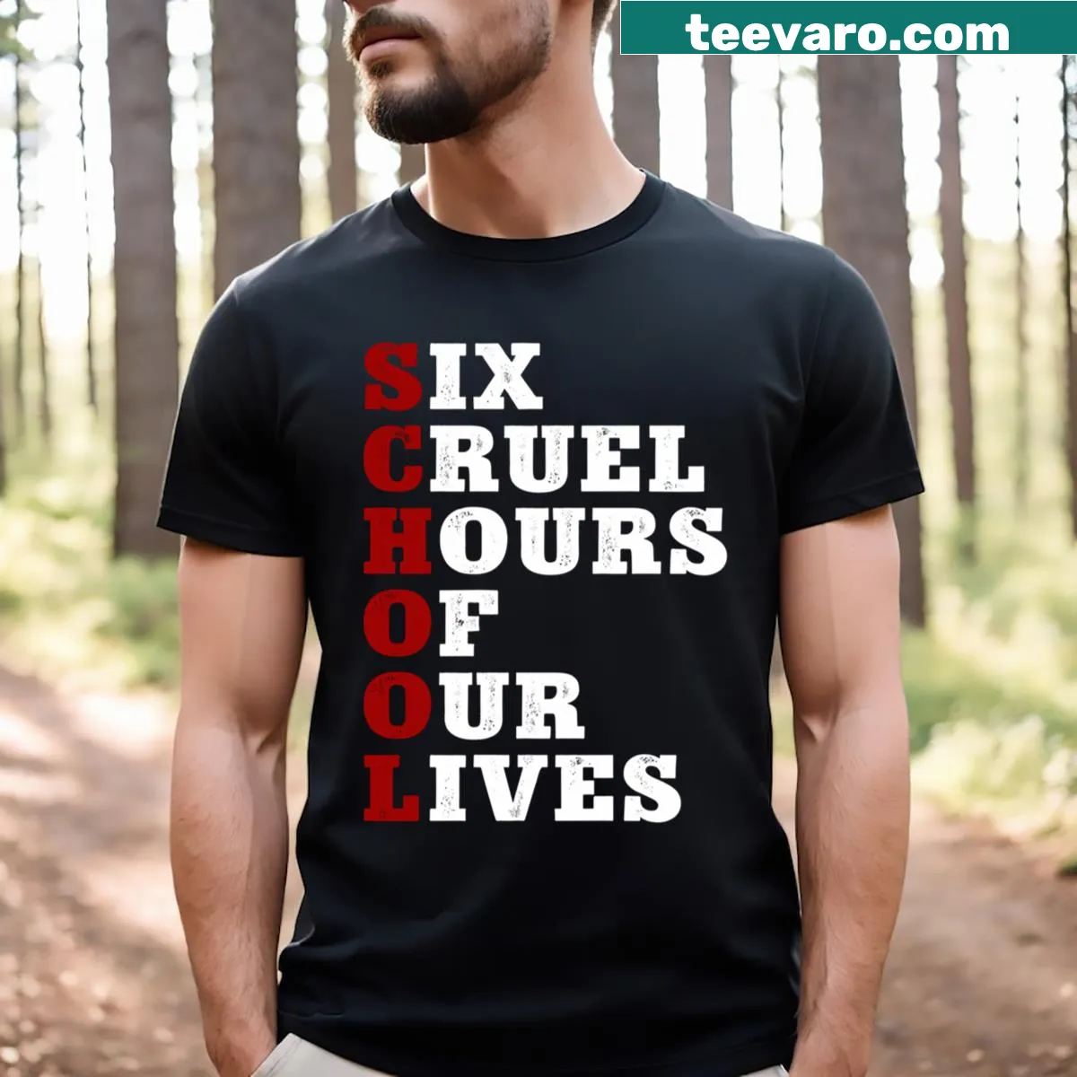 Sarcastic school definition t-shirt designed for students. — on a men's t-shirt