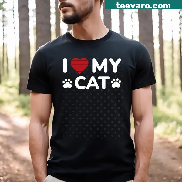 Illustrative T-shirt expressing love for cats