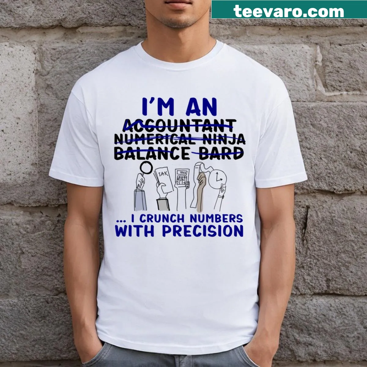 Funny Accountant T-shirt with humorous job description — on a men's t-shirt