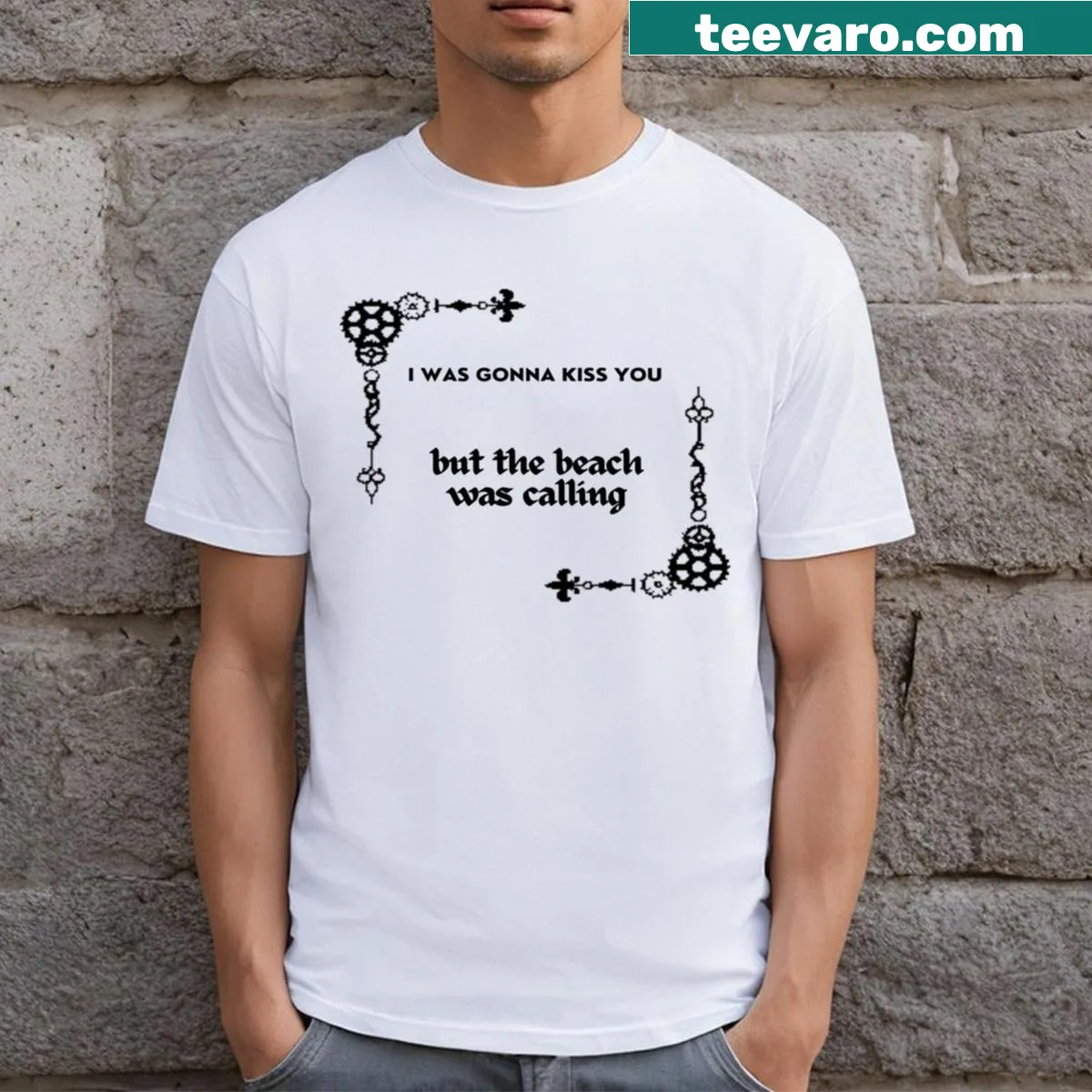 Playful T-shirt with the phrase about a sunny day — on a men's t-shirt
