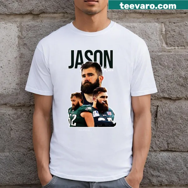 Vintage essential t-shirt featuring distressed graphics of Jason Kelce