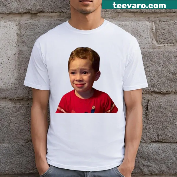 Funny meme-themed T-shirt for kids with playful design