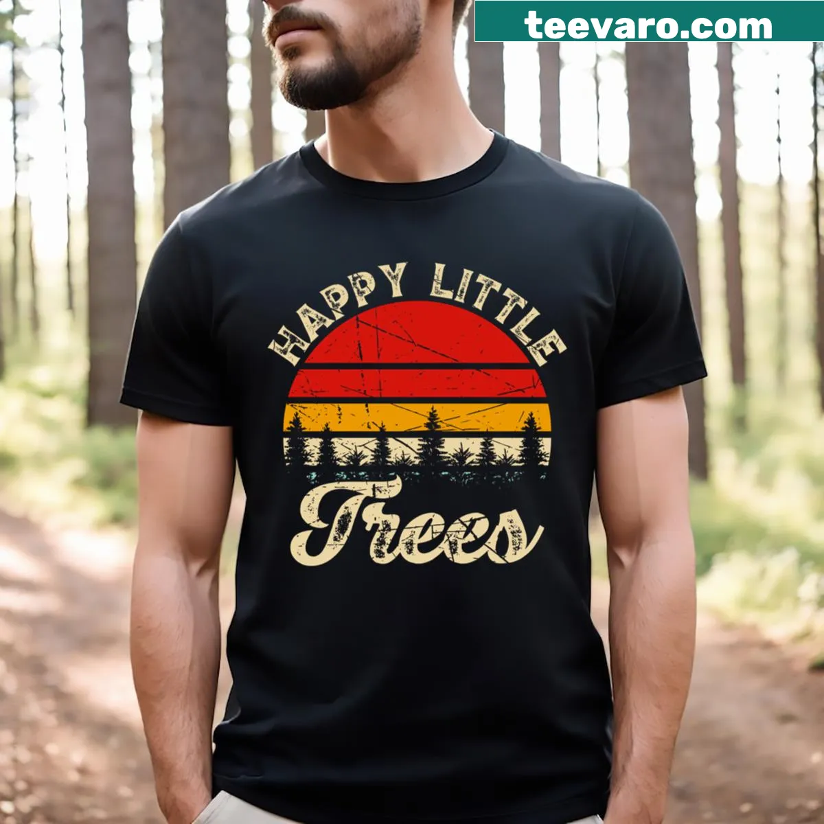 Eco-friendly T-shirt featuring 'Love The Earth' and recycling artwork. — on a men's t-shirt