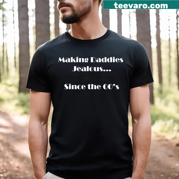 Lighthearted t-shirt for dads with a 00's slogan in white text