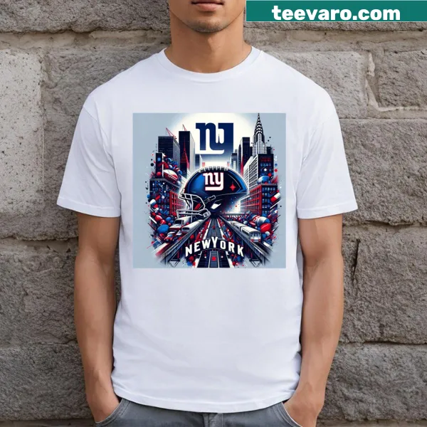 Urban-inspired New York Giants artwork T-shirt