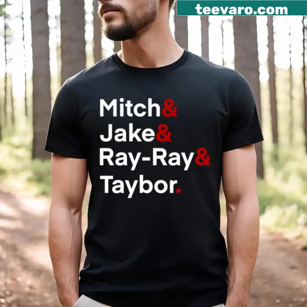 Graphic featuring Niners special teams names on a T-shirt