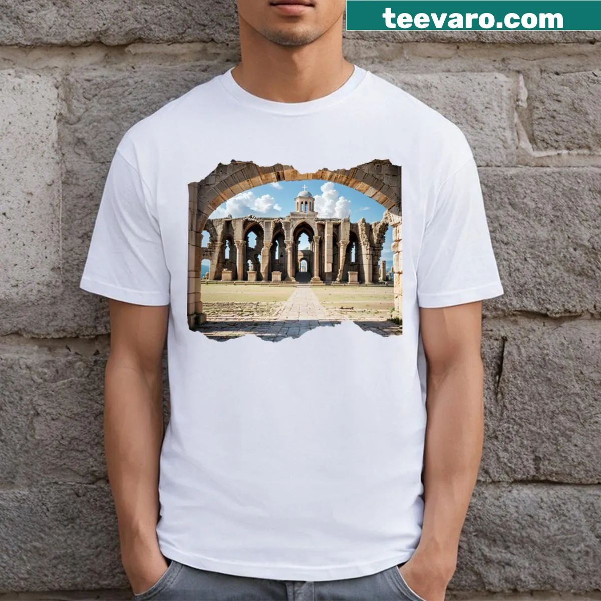 Paraguay 22 T-shirt with bold emblem — on a men's t-shirt