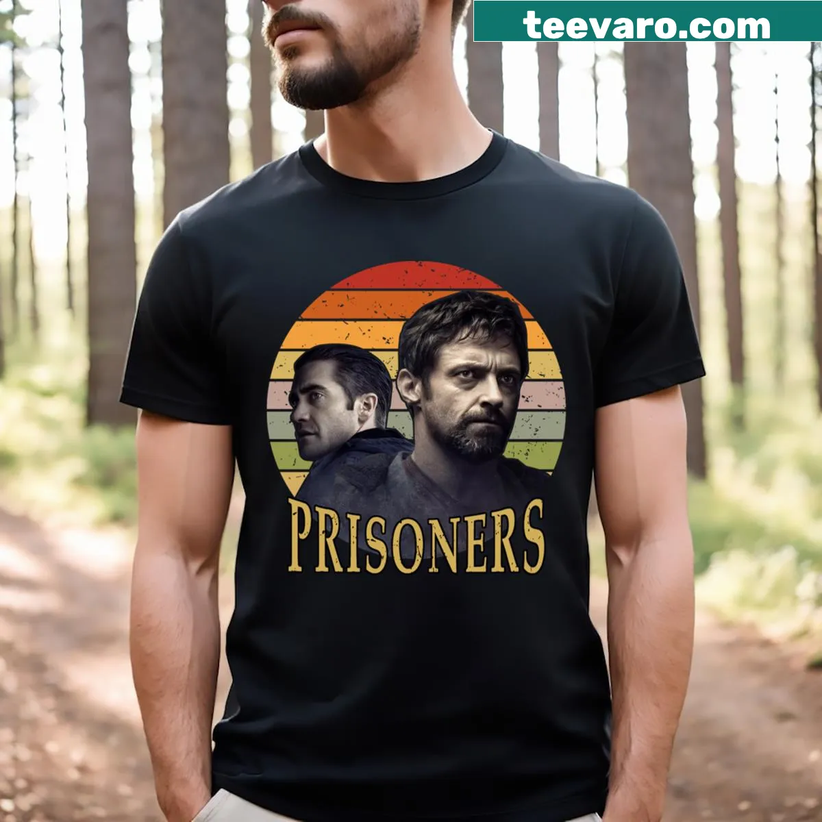 Prisoners movie themed graphic T-shirt — on a men's t-shirt