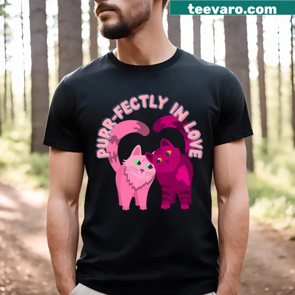 Valentine's Day t-shirt with cute illustrations of love
