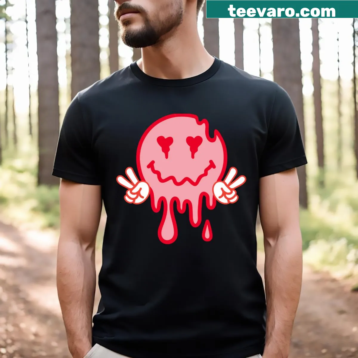 Funny retro Valentine's Day graphic T-shirt — on a men's t-shirt
