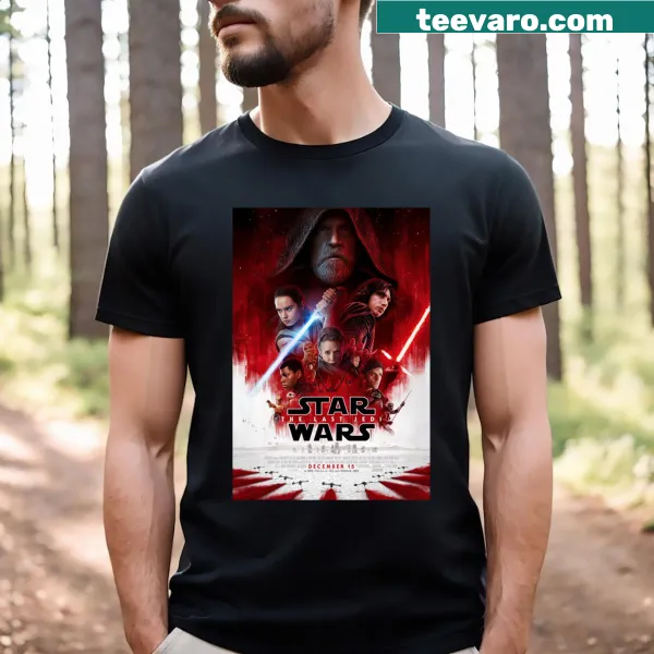 T-shirt featuring a design inspired by classic movie posters