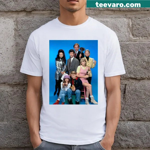 Illustration of The Nanny cast on a T-shirt