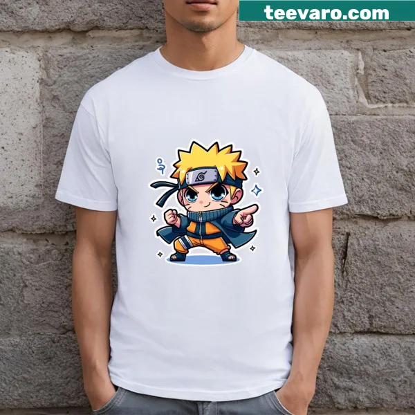 Chibi Euphoria graphic T-shirt with happy message