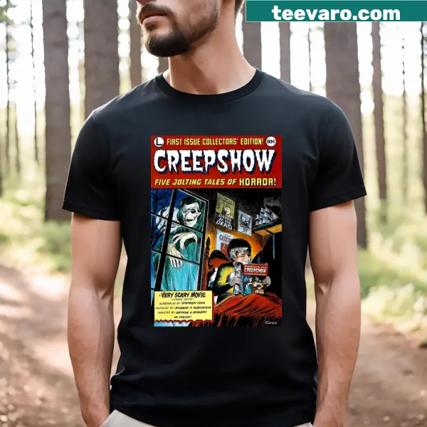 Vintage-style Creepshow theatrical poster graphic on a T-shirt