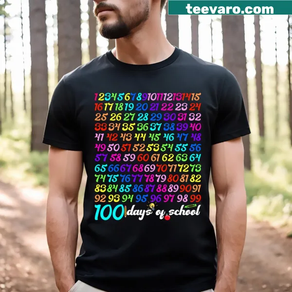 Illustrative design celebrating 100th day of school for teachers