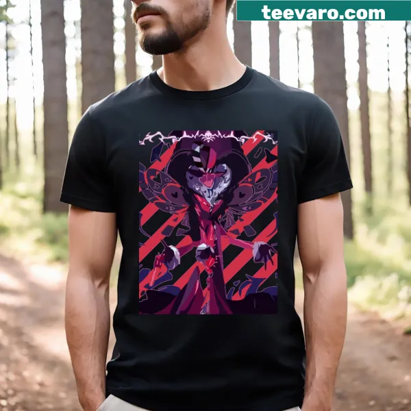 Hazbin Hotel themed T-shirt featuring engaging character graphics