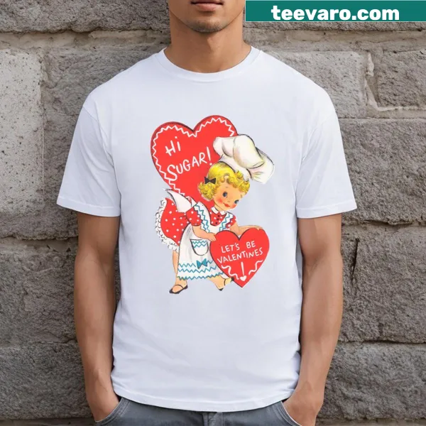 Vintage-style Valentine's Day card graphic T-shirt