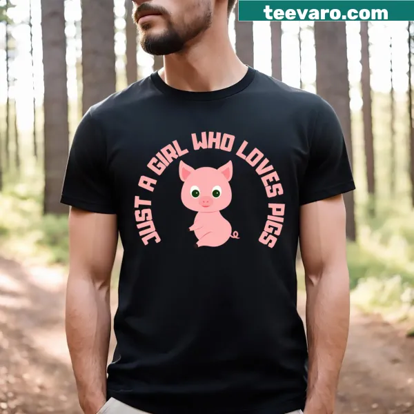 Cute T-shirt featuring pigs and text about love for pigs