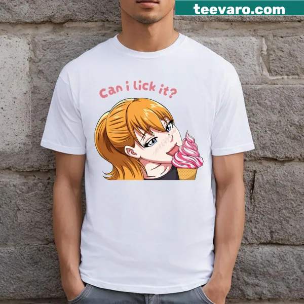 Kawaii T-shirt featuring cute anime characters eating ice cream