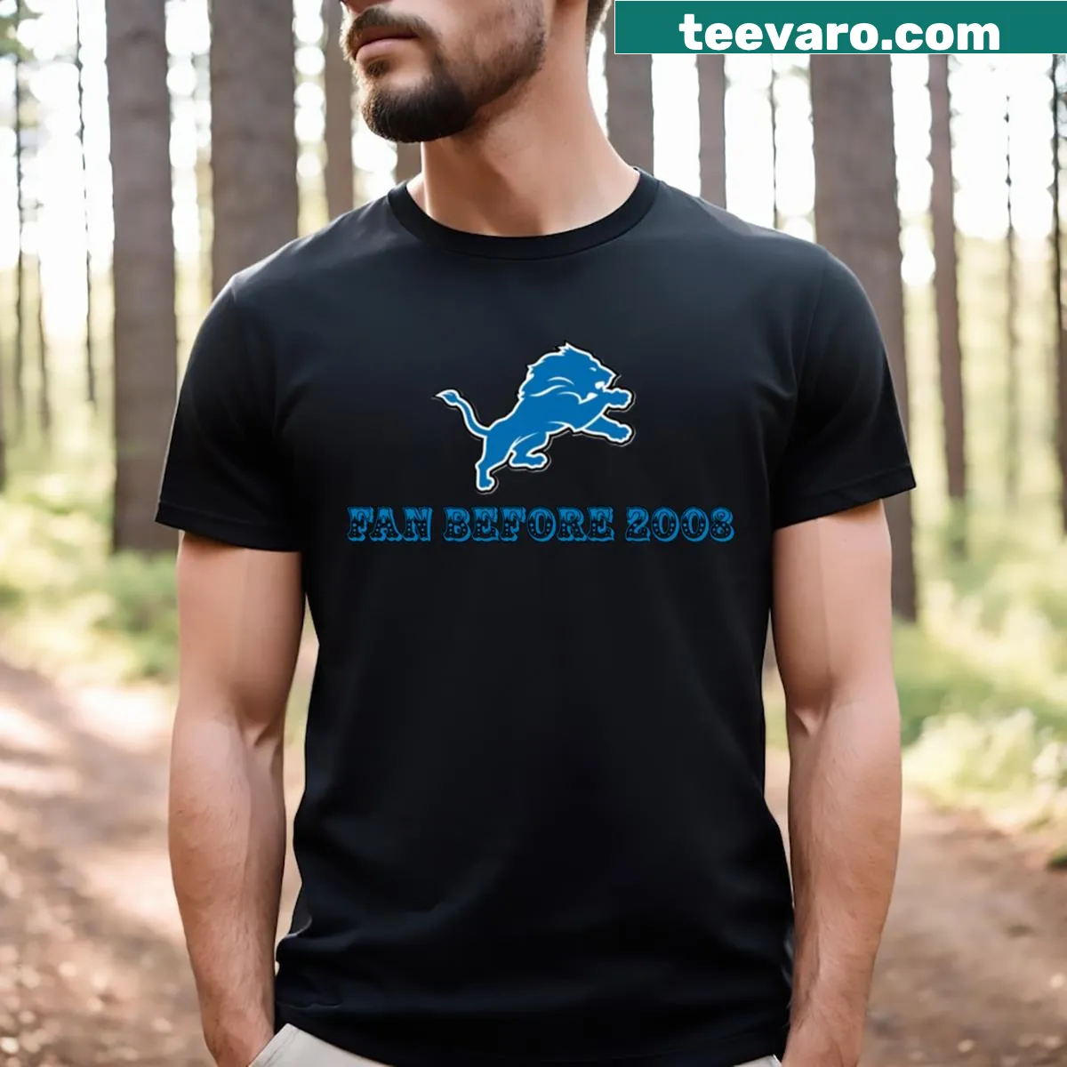 T-shirt featuring a bold lion graphic for proud lion enthusiasts — on a men's t-shirt